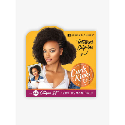 Sensationnel Textured Clip-Ins 100% Human Hair 4C Clique (9 Pcs)
