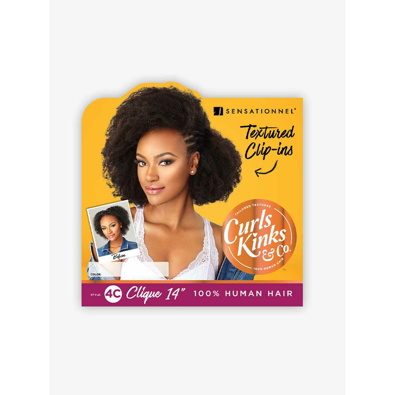 Sensationnel Textured Clip-Ins 100% Human Hair 4C Clique (9 Pcs)