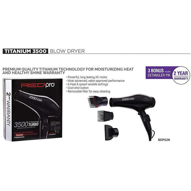 Red Pro 3500 Turbo Titanium Dryer