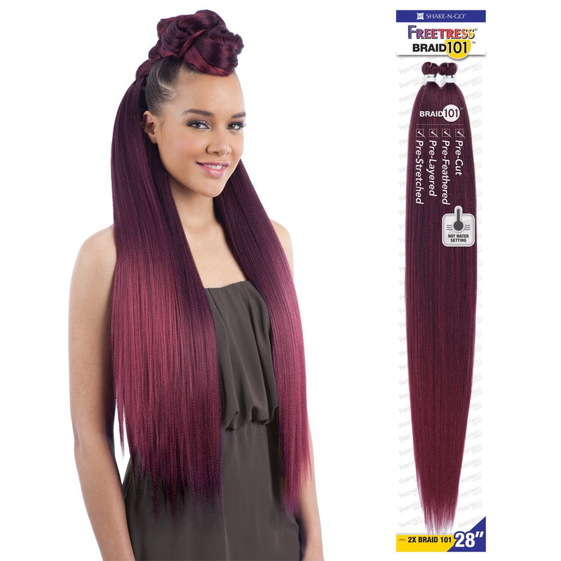 Shake-N-Go Freetress Pre-Stretched 101 Braiding Hair 28"