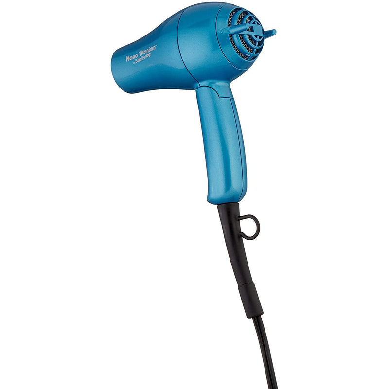 BaBylissPRO Nano Titanium Dual Voltage, Foldable Handle, Travel-Size Dryer