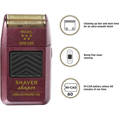 Wahl Professional 5 Star Series Bump-Free Gold Foil Cord/Cordless Shaver