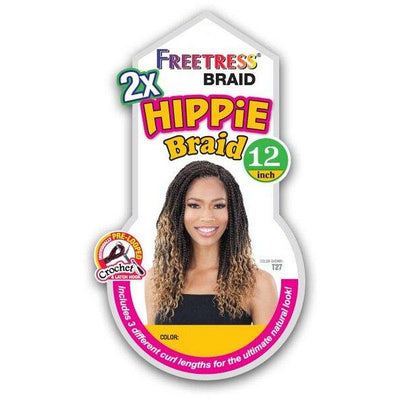Shake-N-Go Freetress 2X Hippie Crochet Braiding Hair 12"