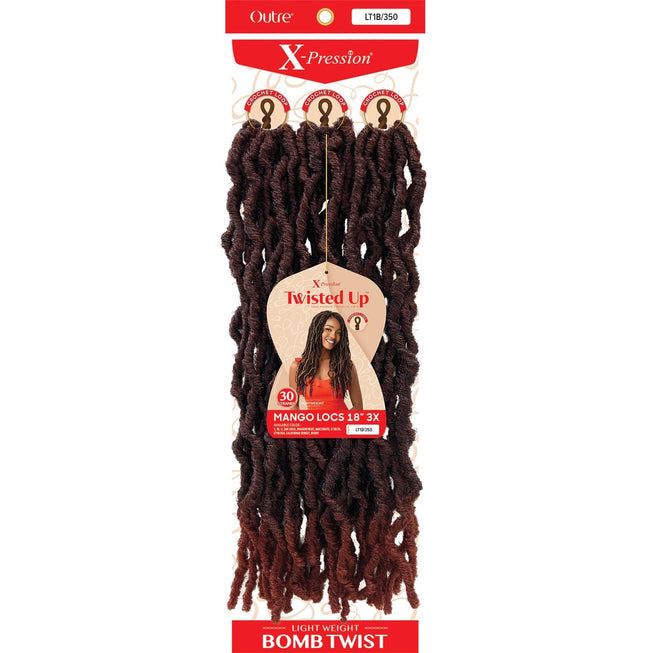 X-Pression Twisted Up - 3X Mango Locs Crochet Braid 18"