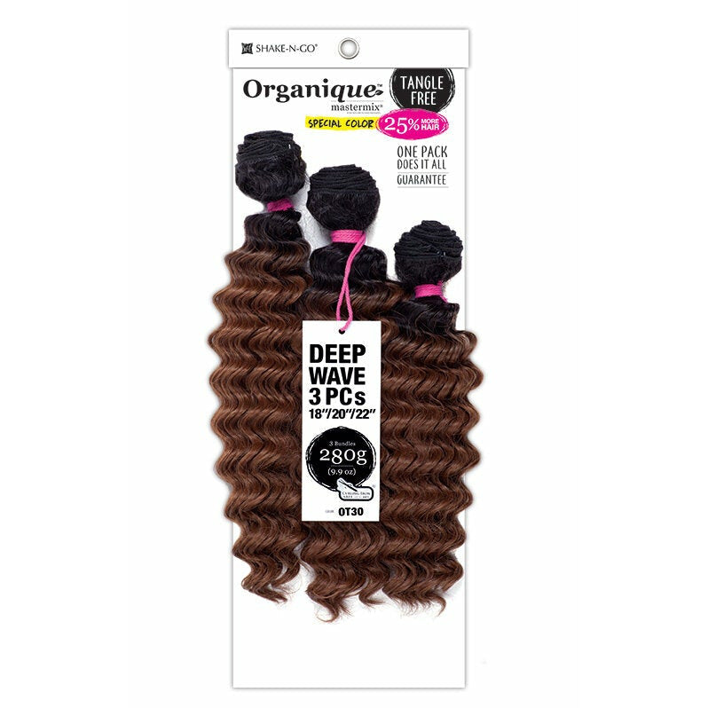 Shake-N-Go Organique Bundle Synthetic Hair - Deep Wave 3 Pcs 18"-20"-22"