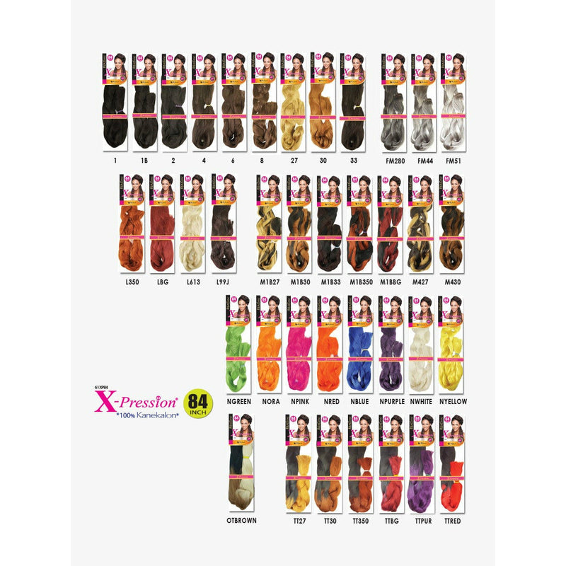 Realistic X-Pression 100% Kanekalon Braiding Hair 84" (Qty. 12)