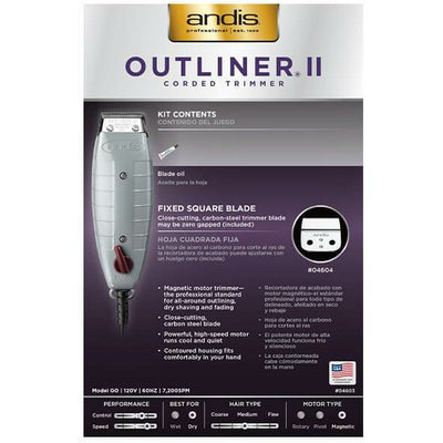 Andis Outliner II Square Blade Corded Trimmer