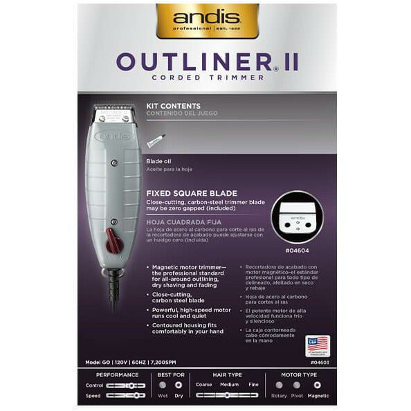 Andis Outliner II Square Blade Corded Trimmer