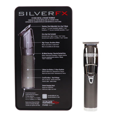 BaBylissPRO SilverFX Skeleton Outliner Silver Cordless Trimmer FX788RG