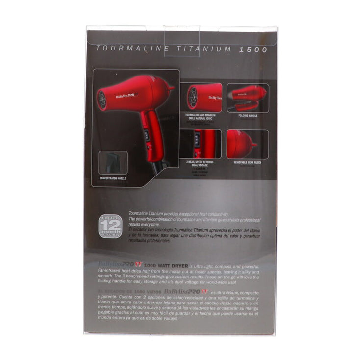 BaBylissPRO TT Tourmaline Titanium 1500 Fast Dryer The Beauty Supply Warehouse