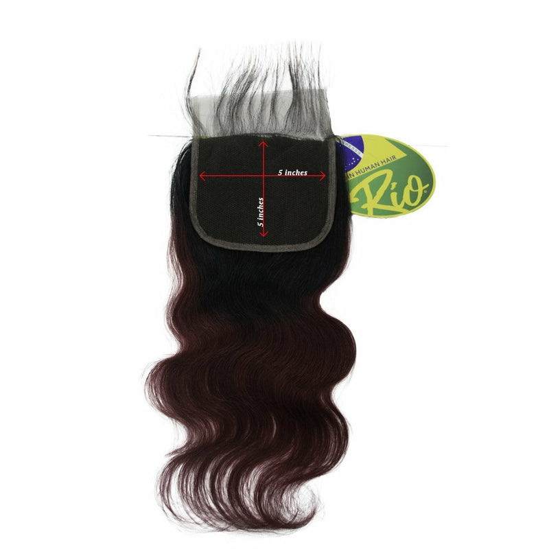 10A Rio 100% Virgin Human Hair Closure - Body Wave HD 4X4"