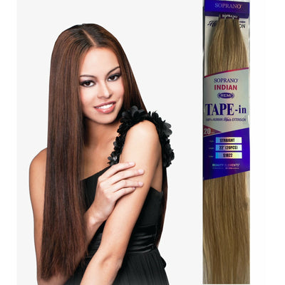Soprano 100% Human Hair Extension - Indian Remi Tape-In - Straight 22" (20 Pcs)